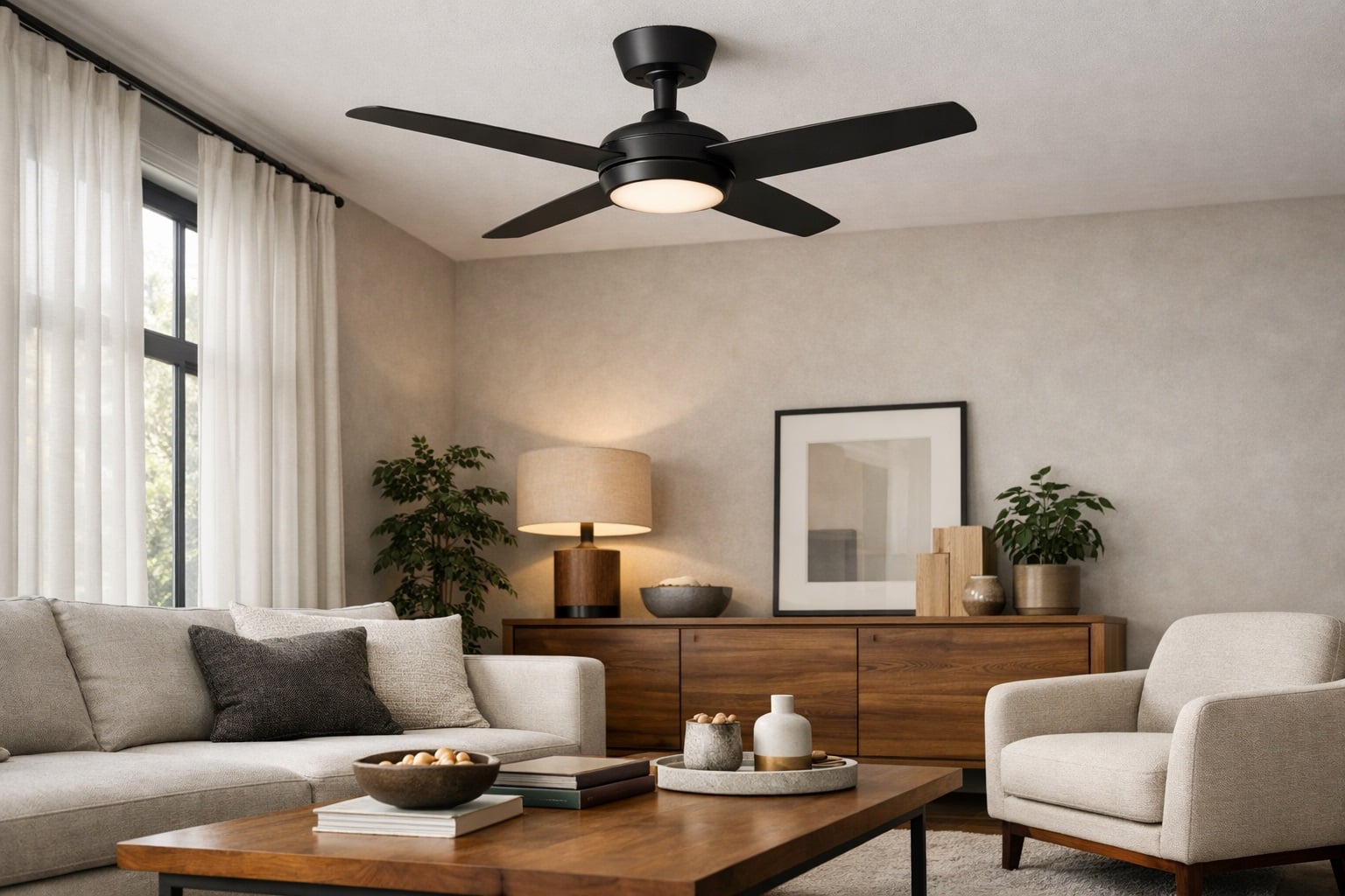 Los mejores ventiladores para este verano Un ventilador con tiras en funcionamiento