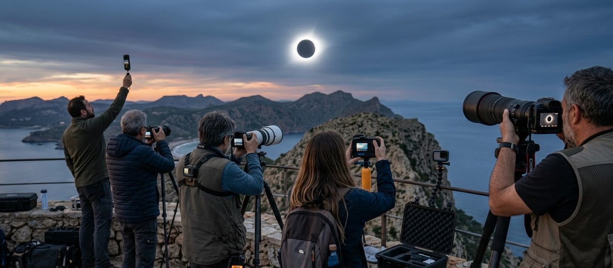 Cámara deportiva para grabar el eclipse