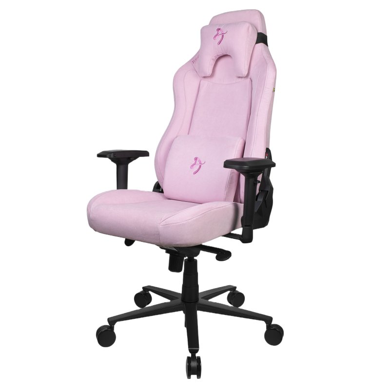 Sedia da gaming Arozzi Vernazza Supersoft in tessuto rosa