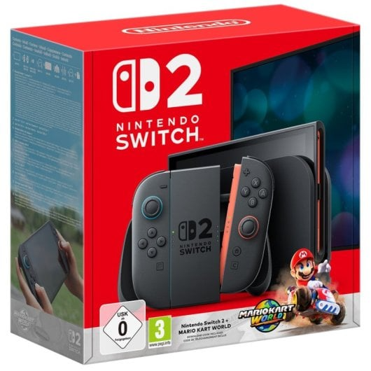 Consola Nintendo Switch 2 7,9 pulgadas Full HD HDR 120 Hz con Joy-Con magnéticos azul y rojo y juego Mario Kart World en oferta de Black Friday a 479 euros