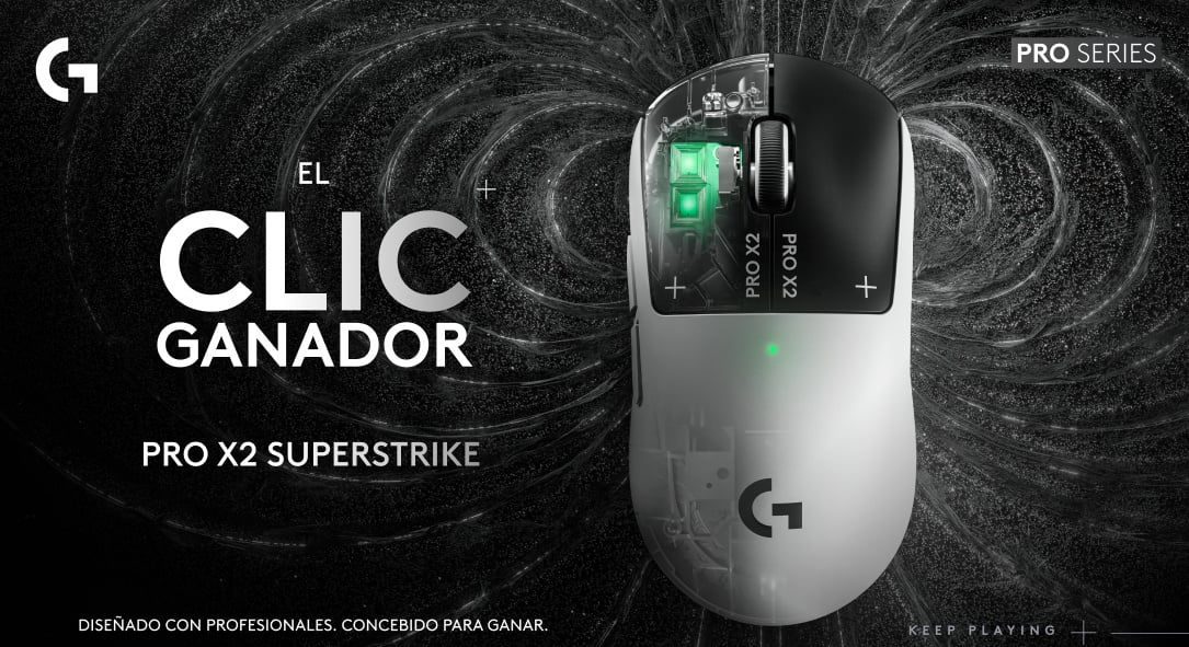 Logitech PRO X2 SUPERSTRIKE: El ratón con el clic más rápido y personalizable del mundo