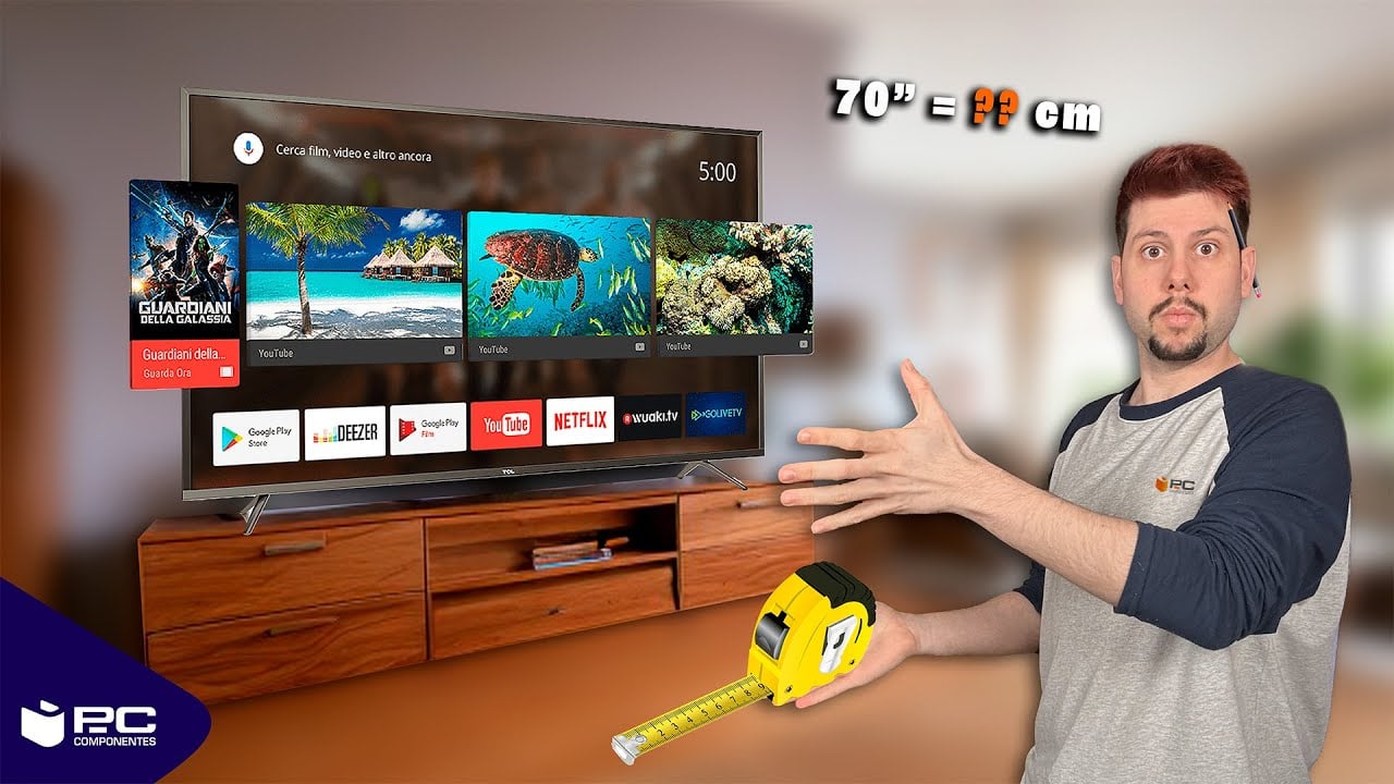 televisor de pulgadas a centímetros