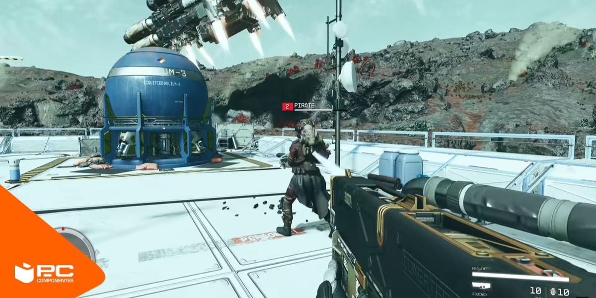 Fotograma de gameplay de Starfield